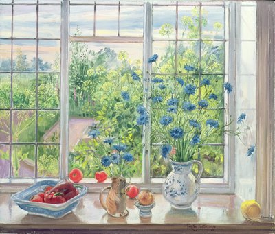 Bleuets et jardin potager - Timothy Easton